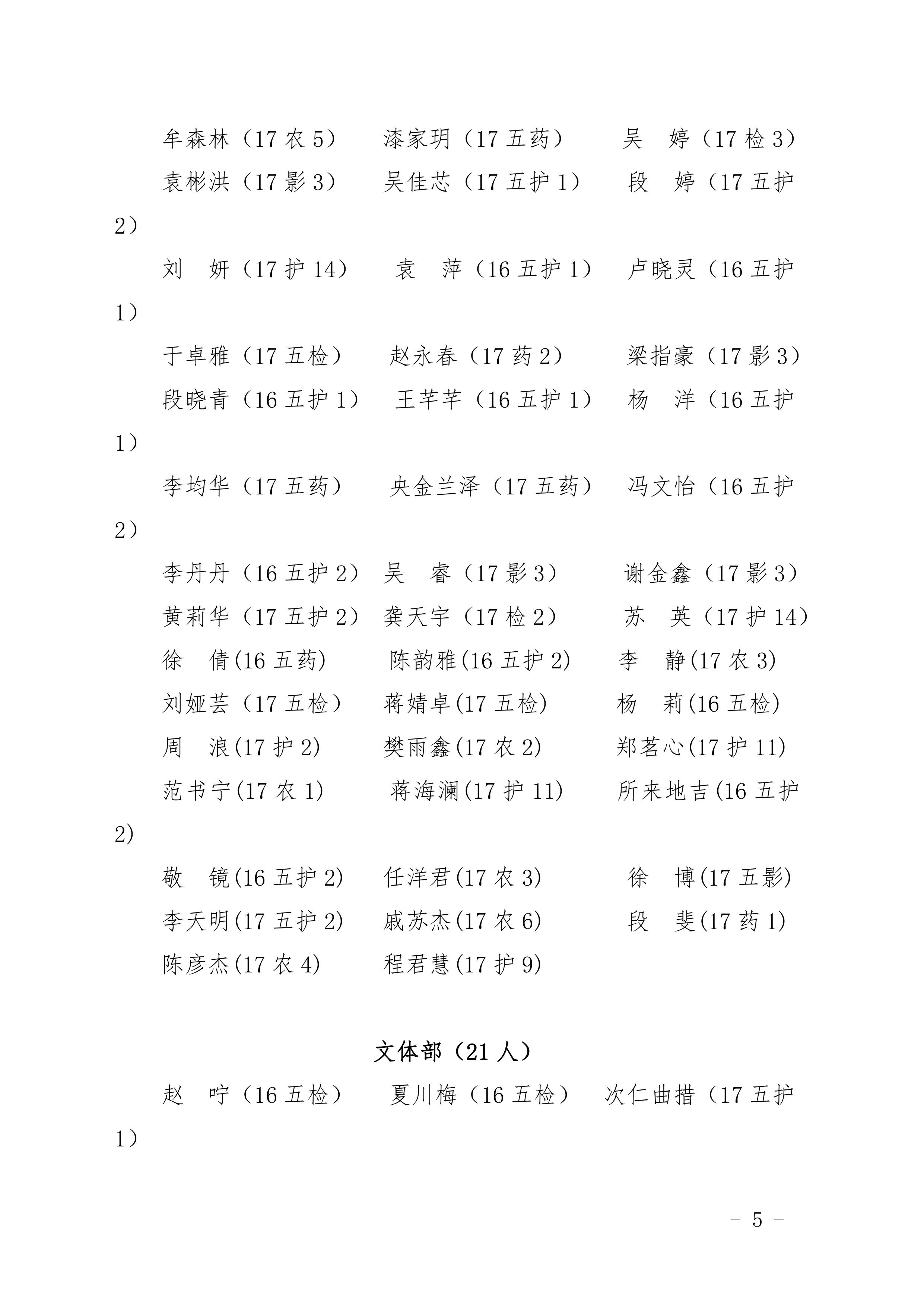 四川省南充卫生学校 关于任命第二十八届学生会干部的决定